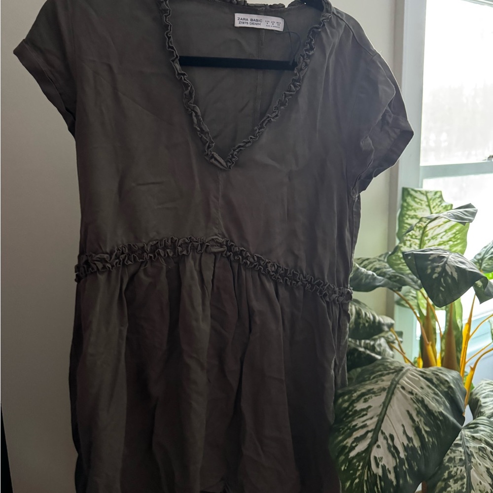 Olive Green mini dress